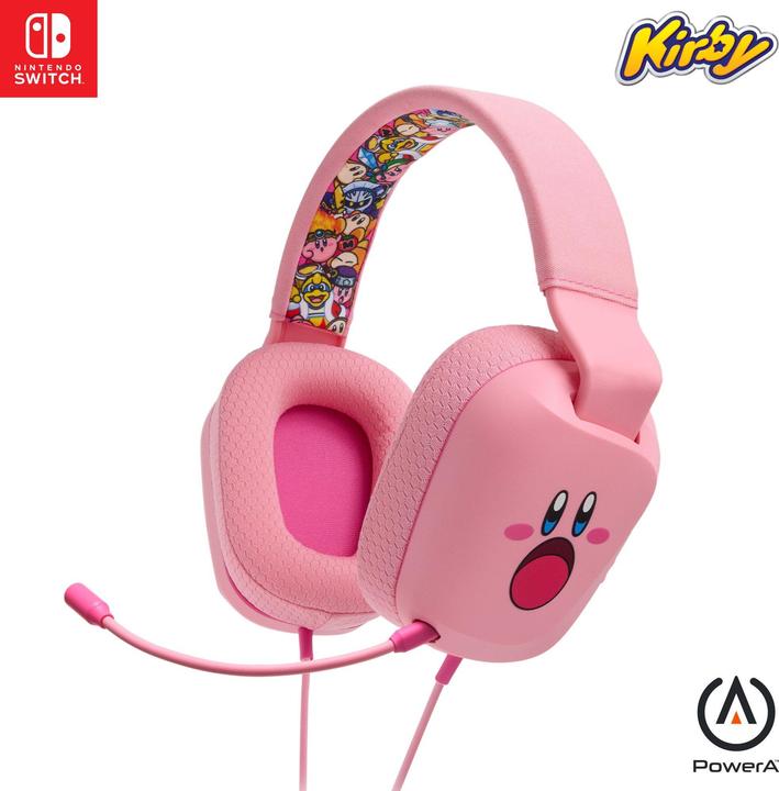 Actual product image PowerA - Wired Stereo Headset for Nintendo Switch - Kirby Mouthful - Pink (Cable)