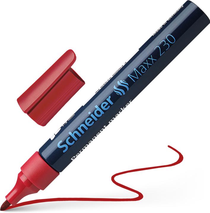 Actual product image Schneider Maxx 230 permanent marker Line width: 1-3 mm Ink colour: red (1x)