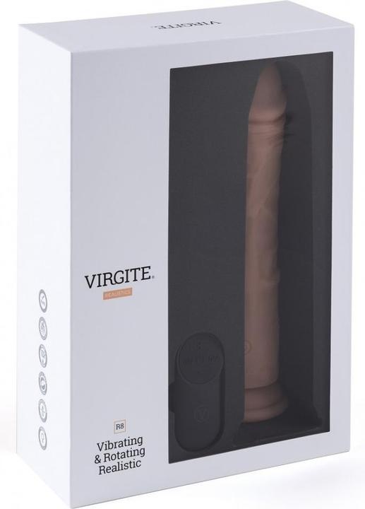 Produktbild Virgite Realistischer Vibrator Und Rotator "R8" 21cm Mit Fernbedienung