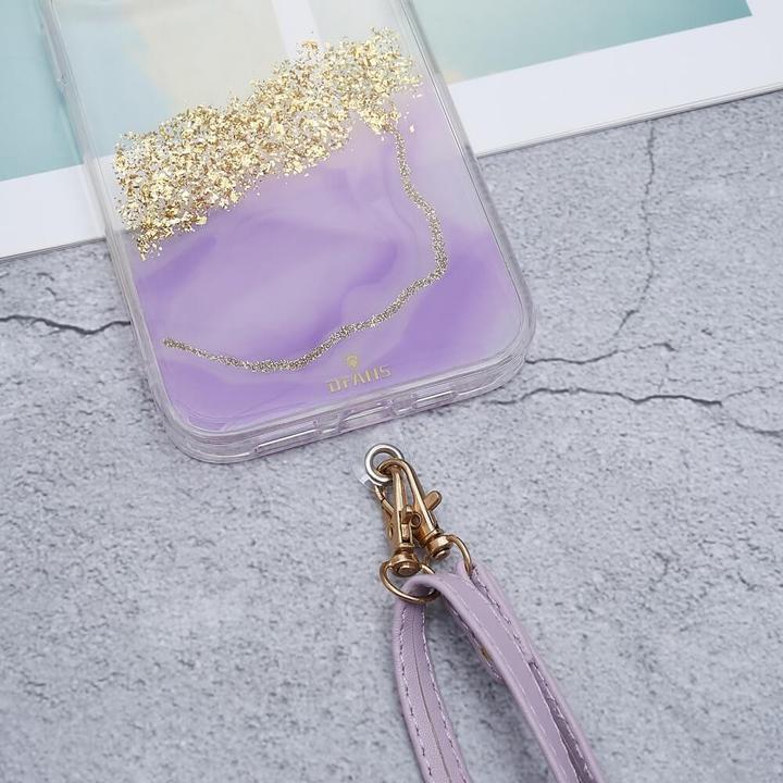 Actual product image Cover-Discount Universal faux leather lanyard purple
