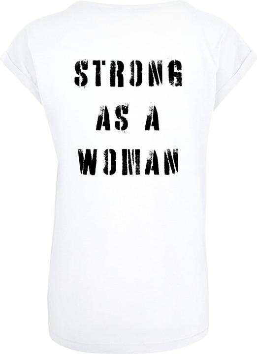 Produktbild Merchcode Ladies WD - Strong As A Woman Extended Shoulder Tee - 116539 (S)