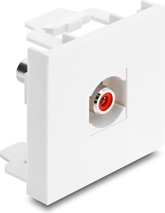 Produktbild Delock Easy 45 Modul Cinch Buchse zu Cinch Buchse rot / weiss (Winkeladapter)