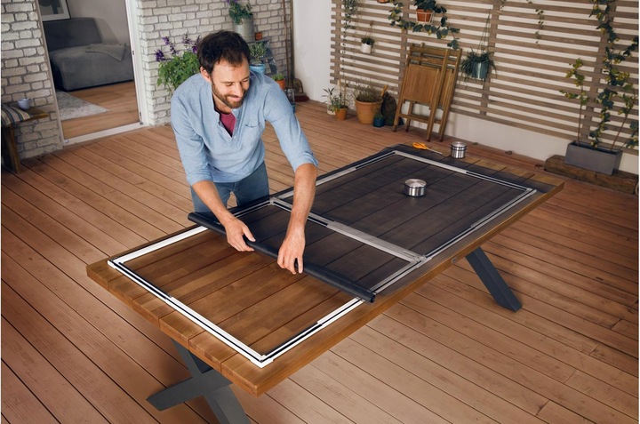 Actual product image tesa FALT Insect screen for doors, size-adjustable aluminium frame, foldable (100 x 220 cm)