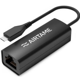 Thumbnail - Airtame At-Eth (Micro USB, RJ45 (1x)), Netzwerkadapter, Schwarz