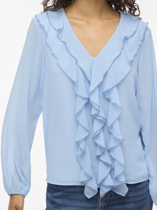 Produktbild Vila VIANE Gerüschtes Oberteil mit langen Ärmeln (40)