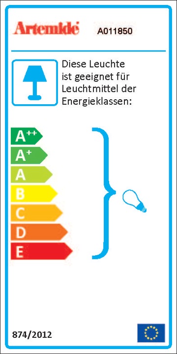 Etichetta energetica Artemide Tolomeo Micro (E14)