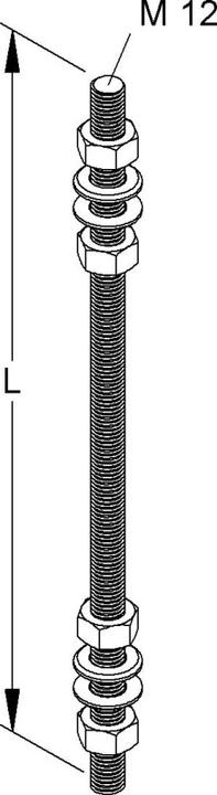 Actual product image Niedax Threaded rod