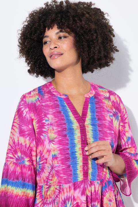 Produktbild Angel of Style Tunika, Blütenmuster, Stehkragen, Knopfleiste, 3/4-Ärmel (46)