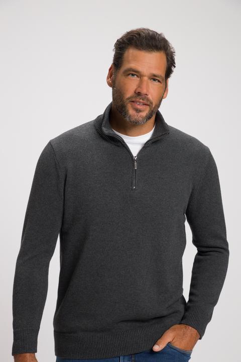 Produktbild JP1880 JP 1880 Stricktroyer, Stehkragen, Zipper, Langarm, bis 7 XL (4XL)
