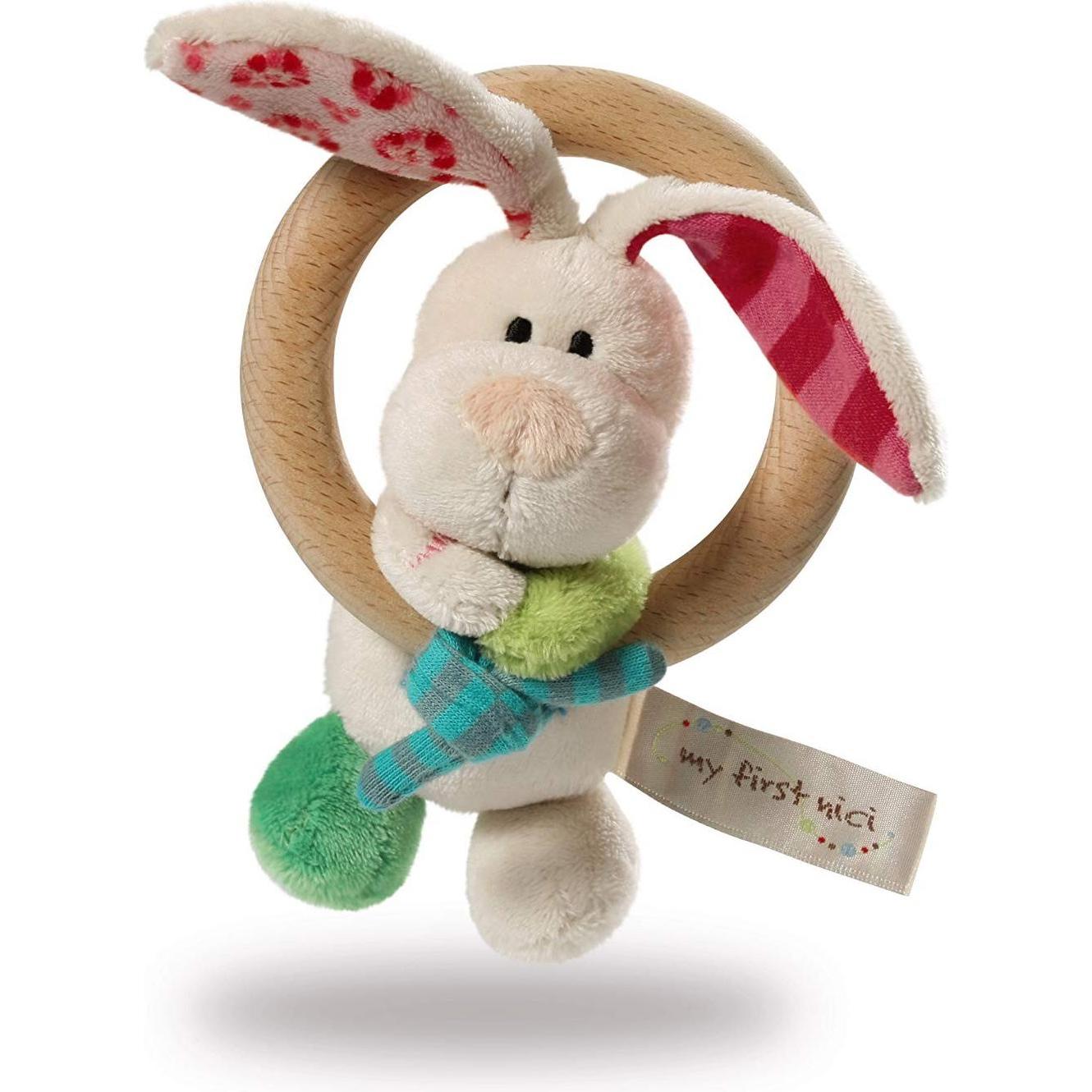 NICI, Greifling, My First Holzgreifring Hase Tilli mit Glocke