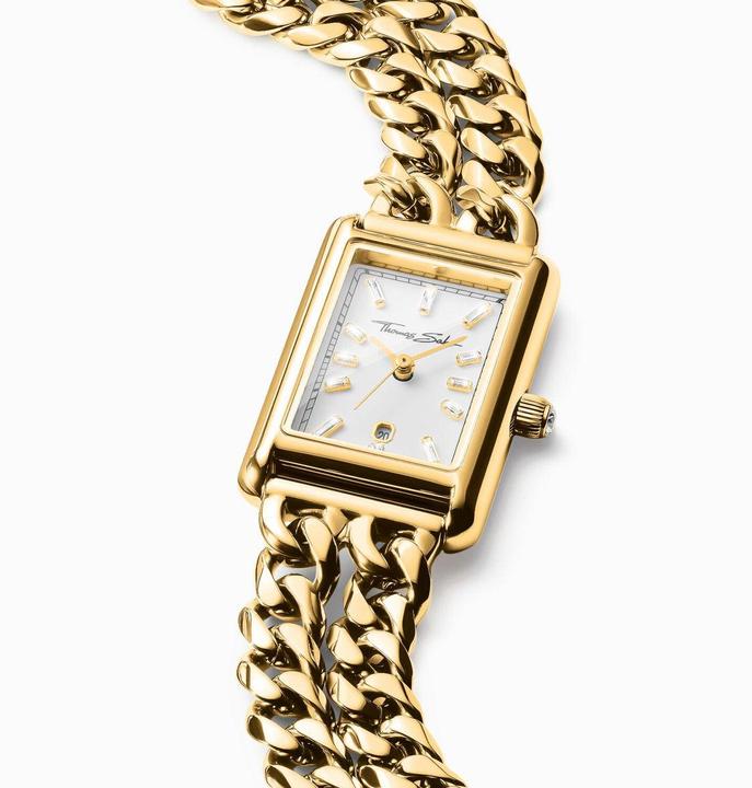 Actual product image Thomas Sabo Damenuhr rechteckig goldfarben (Analogue wristwatch)