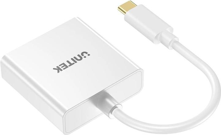 Actual product image Unitek ADAPTER USB-C-DVI 1080P@60HZ BIAŁY 15CM M/F (DVI, 15 cm)