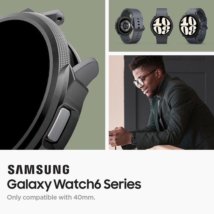 Actual product image Spigen Liquid Air Samsung Galaxy Watch 6 40 mm czarny/matte black ACS06393