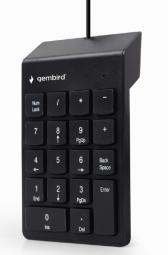 Produktbild Gembird KPD-U-02 Numerische Tastatur USB PC Schwarz (Nummernblock, Kabelgebunden)