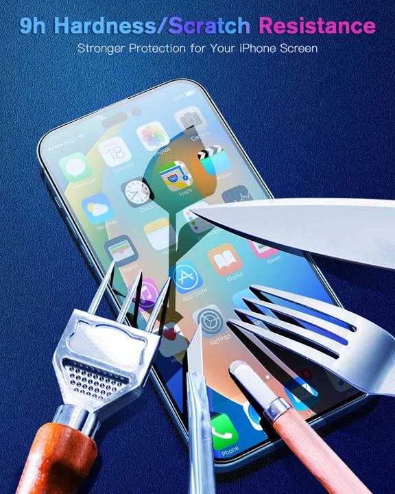 Actual product image PhoneLook Fully protective glass with automatic mounting system against bubbles and dust 3D (1 pcs., Apple iPhone 15)