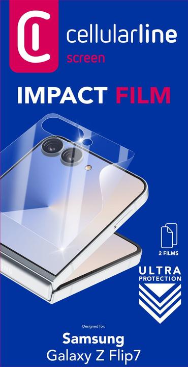 Actual product image Cellularline IMPACT FILM - Galaxy Z Flip7 (2 pcs., Samsung Galaxy Z Flip7)