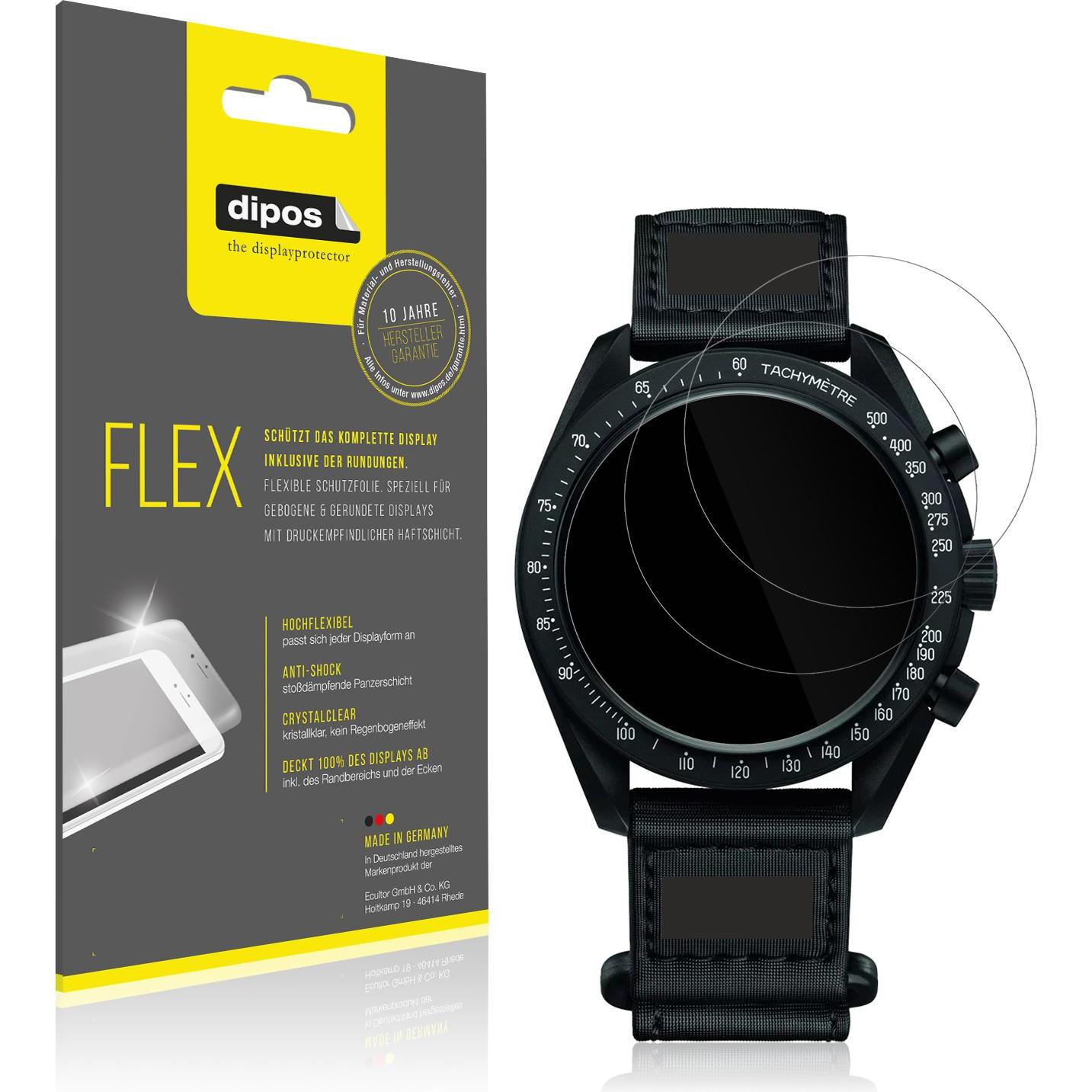 Dipos 3D Full Cover Schutzfolie, Smartwatch Schutzfolie, Transparent