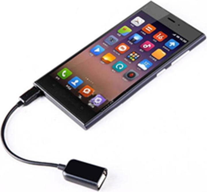 Image du produit JTI Câble USB vers micro-USB - adaptateur OTG intégré - noir (USB-A, Micro USB)