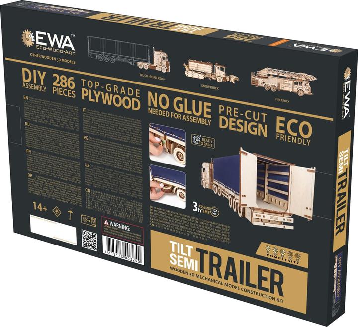 Actual product image Eco Wood Art Semi-trailer for Road King - 3D wooden kit