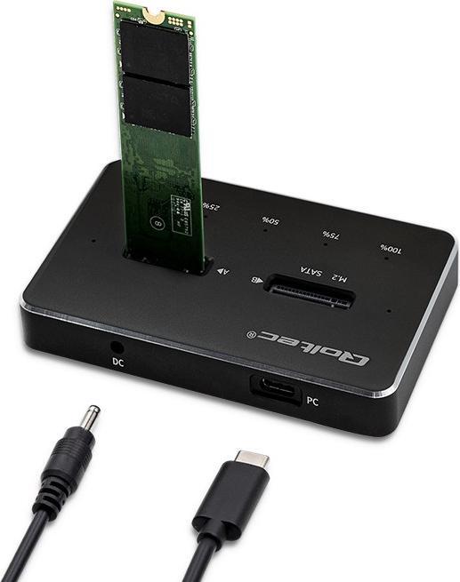 Produktbild Qoltec 50310 Drive docking station (M.2 22110, M.2 2242, M.2 2280, M.2 2260, M.2 2230)
