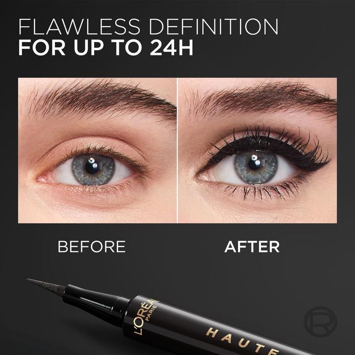 Actual product image Eveline L'Oreal Haute Precision Liquid Eyeliner Noir Silk (01 Noir, 01 Noir Silk, Black, Noir Silk)