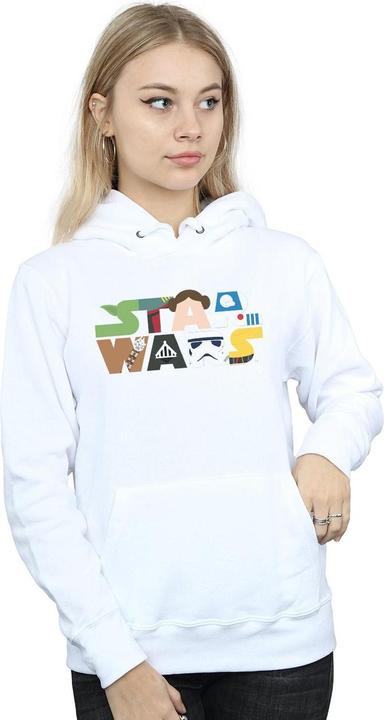 Immagine prodotto Star Wars Character Logo Felpa con Cappuccio Donna (XL)