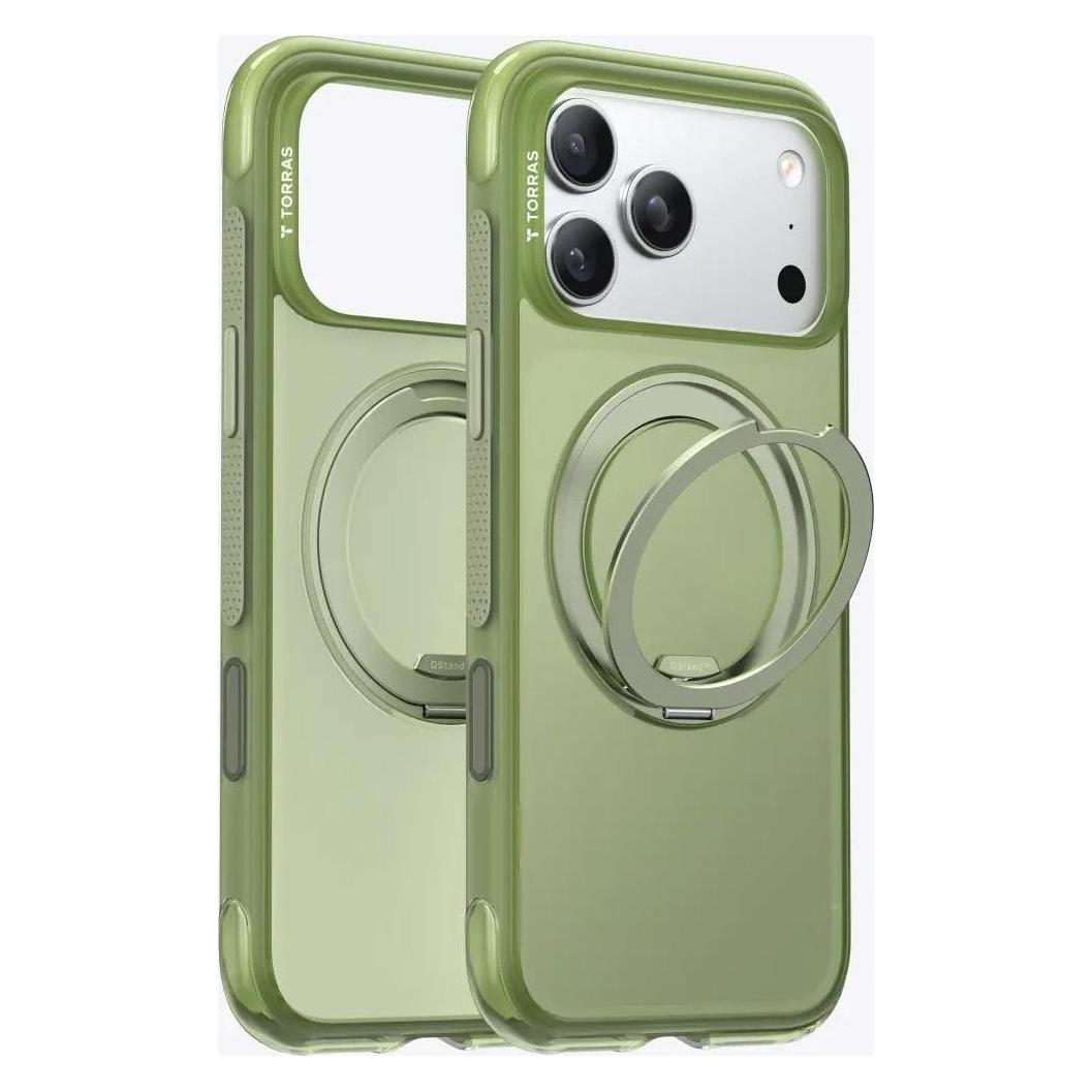 Torras Upro Lstand Schutzhülle (Apple IPhone 15 Pro, Apple IPhone 17 Pro Max), Smartphone Hülle, Grau