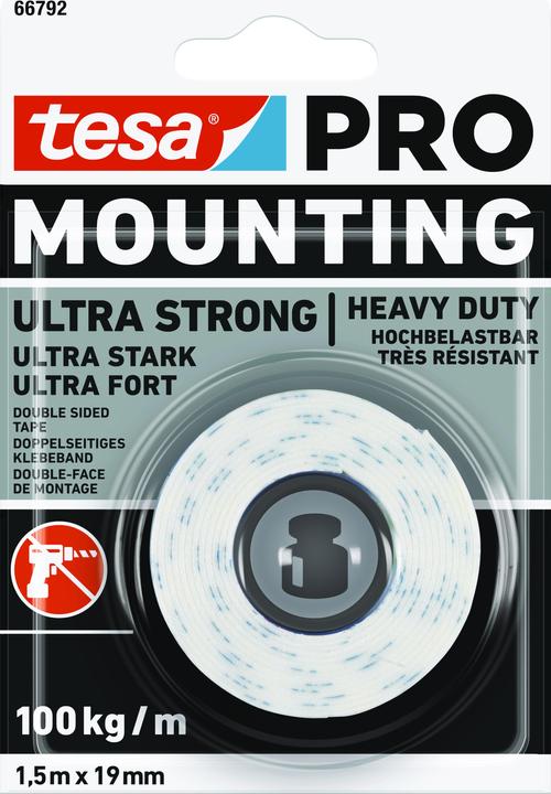 Immagine prodotto tesa Nastro di montaggio PRO Mounting TRANSPARENT, biadesivo, autoadesivo (19 mm)
