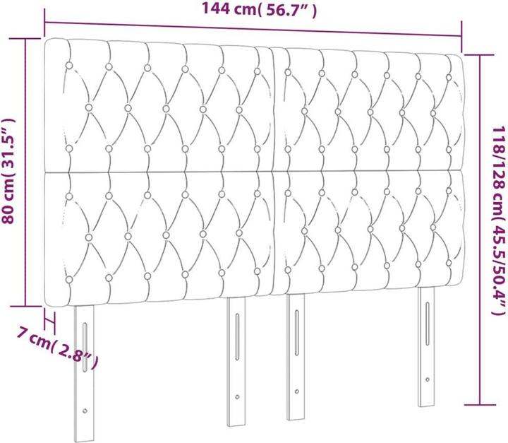 Actual product image vidaXL Naoma (144 x 7 x 128 cm)