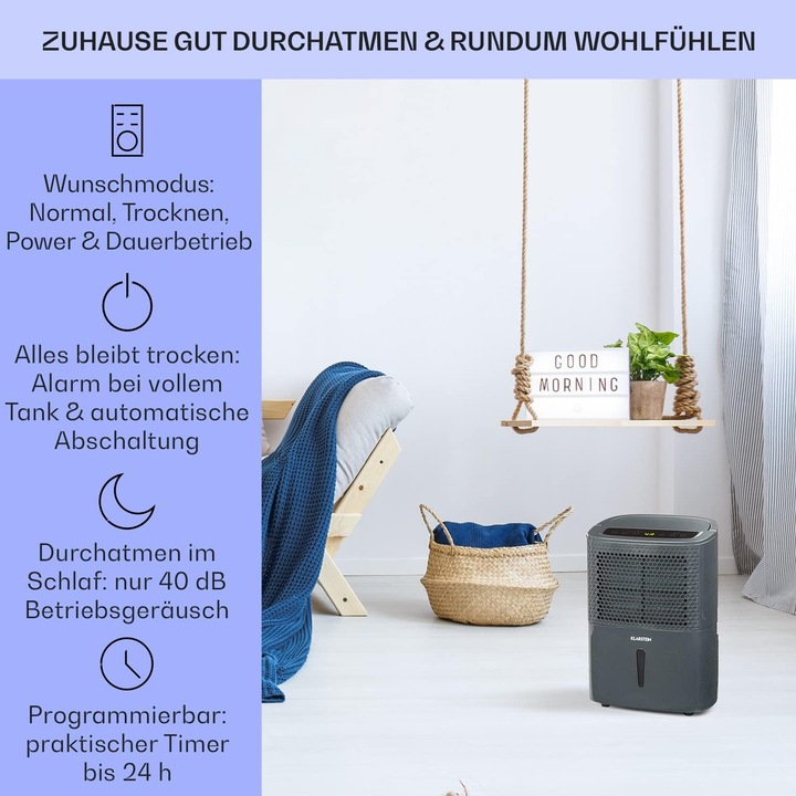 Image du produit Klarstein Déshumidificateurs et purificateurs d'air (20 m², 10 l/24h)