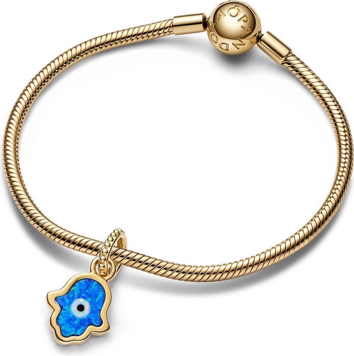 Actual product image Pandora Schillernde Blaue Hand der Fatima Charm (Metal yellow gold-plated)