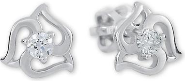 Actual product image Brilio Silver - Silver earrings with crystals 436 001 00568 04