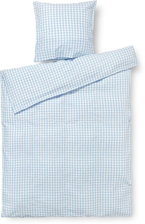 Juna B 140 x L 200 cm - Økologisk bomuld - Blå/hvid (Bettwäsche Set, 140 x 200 cm)