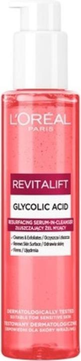 Actual product image L'Oréal Paris L'OREAL Revitalift złuszczający żel myjący z kwasem glikolowym 150ml (Facial cleansing wipes, 150 ml)