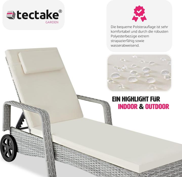 Image du produit tectake Chaise longue (200 cm)