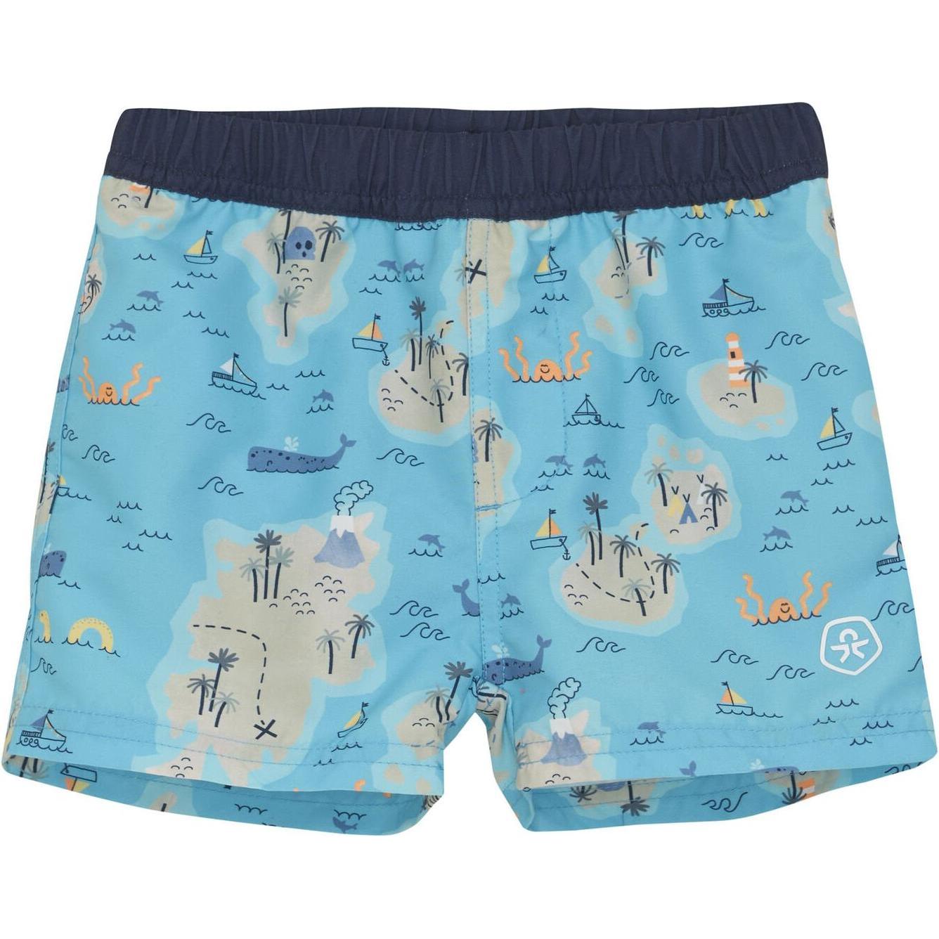 Color Kids, Unisex, Badehose, Baby Beachshorts with Diaper AOP, Türkis, (98)