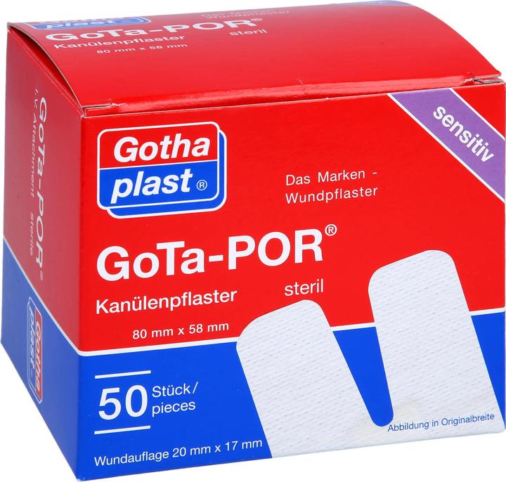 Produktbild Gothaplast GoTa-POR Kanülenpflaster steril 80mmx58mm, 50 St PFL (50x)
