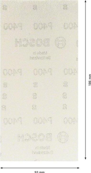 Immagine prodotto Bosch Professional Zubehör EXPERT M480 Rete di levigatura per levigatrici orbitali, 93 x 186 mm, G 400, 10 pezzi. (400)