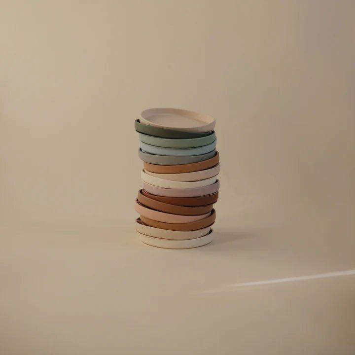 Actual product image Mushie Classic Silicone Plate Ivory