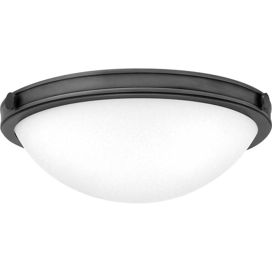 Elstead Lighting, Applique + Plafoniera, Elstead Collier Deckenleuchte E27 2-fach Schwarzes Oxid Glas klar mit Luftbläschen (E27)