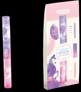Actual product image Namaki Organic Double Hair Mascara 9ml, purple & pink (Rolling eyelashes)