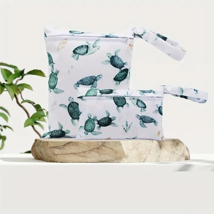 Actual product image ASMI 2 pieces wetbag nappy bag set 20x24cm + 22x15cm