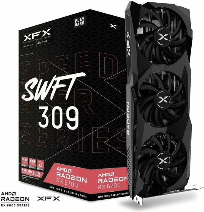 Productafbeelding XFX VGA 8GB RADEON RX6700 SWFT309 CORE GAMING 3xDP/H SPEEDSTER SWFT309 AMD Radeon RX 6700 CORE Gami (10 GB)
