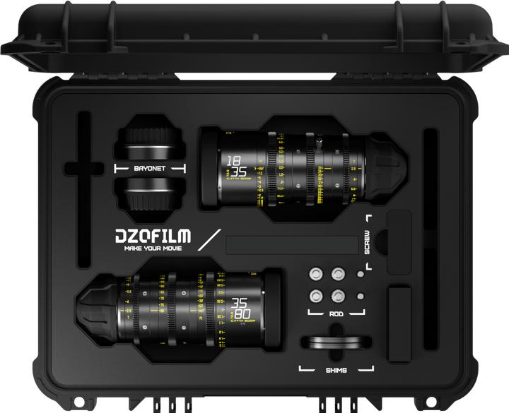 Immagine prodotto Dzofilm Pacchetto di 2 obiettivi Catta Zoom 18-35/35-80mm T2.9 Cine (Sony E, Full frame)