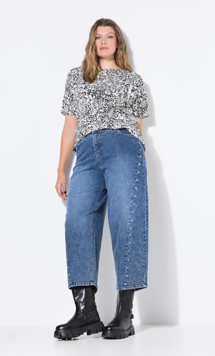 Produktbild Studio Untold Barrel-Jeans, Wide Ballon Legs, High Waist, Ziernieten-Naht (56)