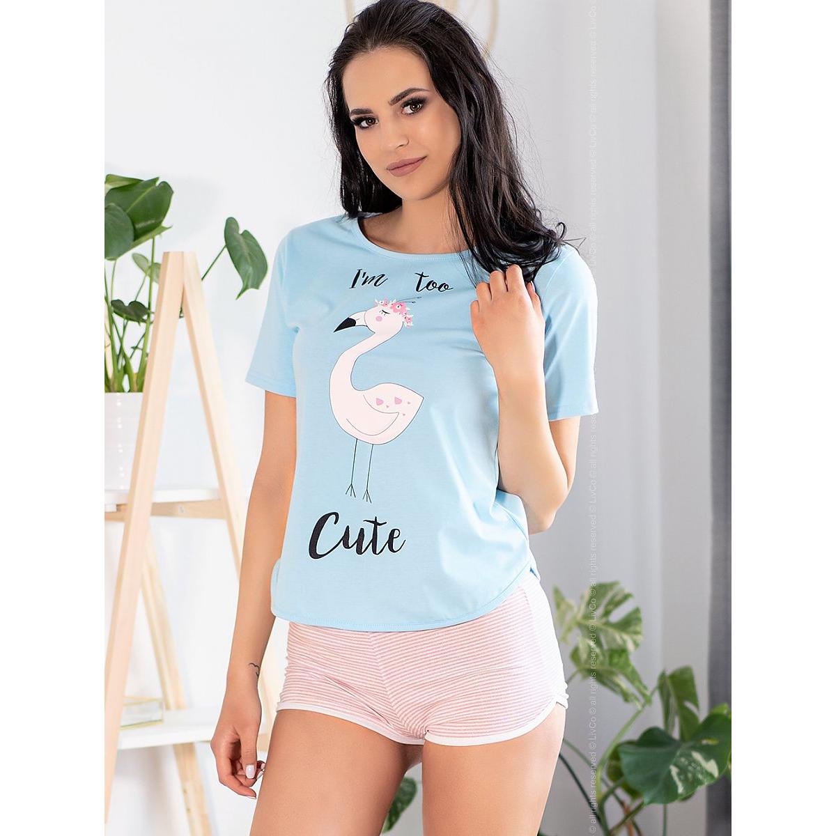 Livia Corsetti, Damen, Pyjama, Pyjama Fashion, Blau, (L, XL)