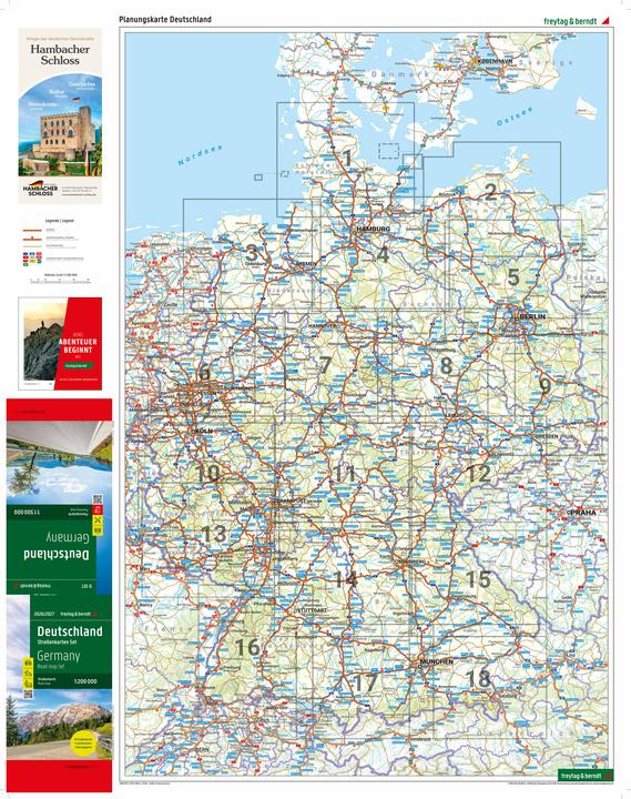 Produktbild Deutschland, Strassenkarten-Set 1:200.00