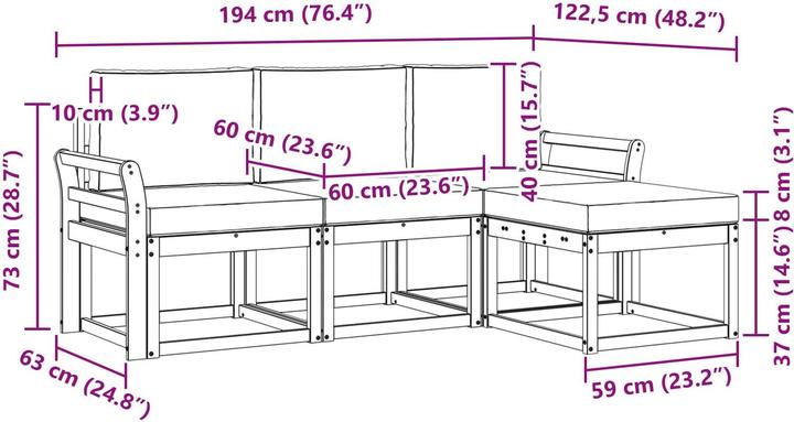 Produktbild vidaXL Outdoor-Sofa