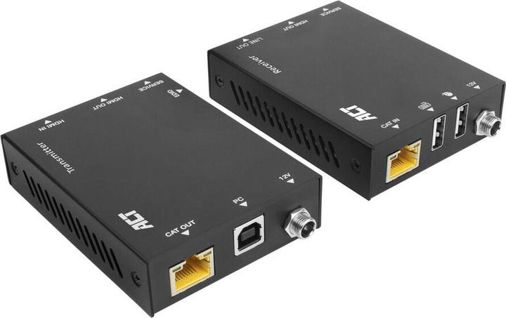 ACT 4K HDMI 2.0 KVM extender set over CAT6A up to 70 meters