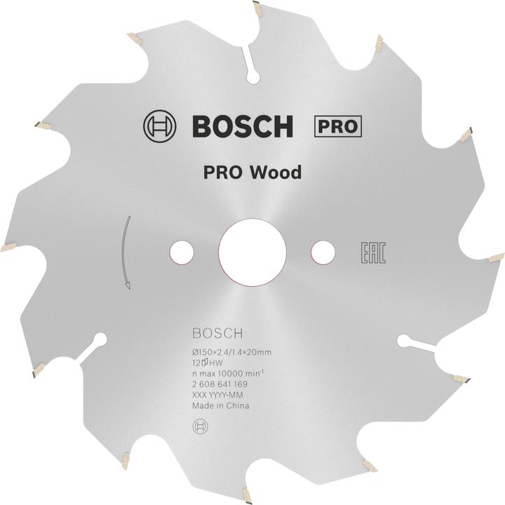 Actual product image Bosch Professional Zubehör PRO Wood circular saw blade, 150 x 2.4 x 20 mm